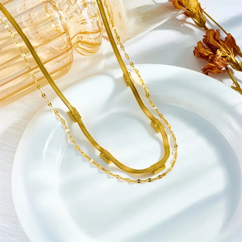 קוליה רטרו דו שכבתית סורלה ג'ם | זהב