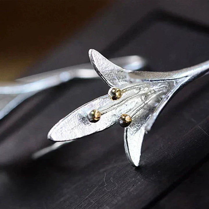 עגילי פרחים מכסף