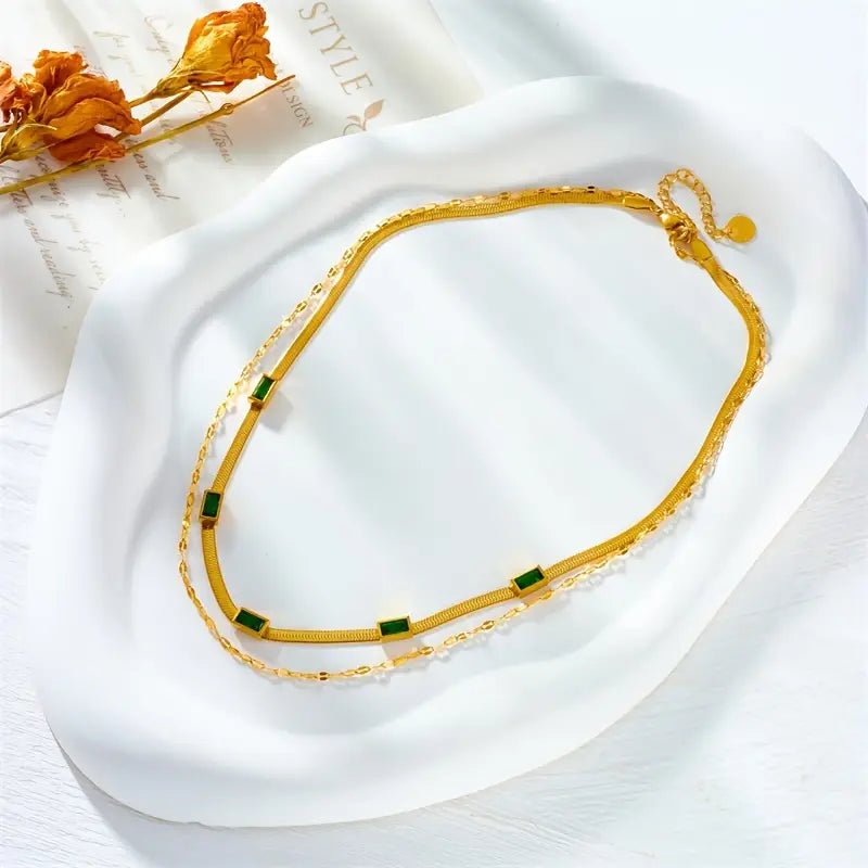 קוליה רטרו דו שכבתית סורלה ג'ם | זהב